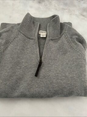 Crewcuts Gray Half-Zip Mock Neck Sweater